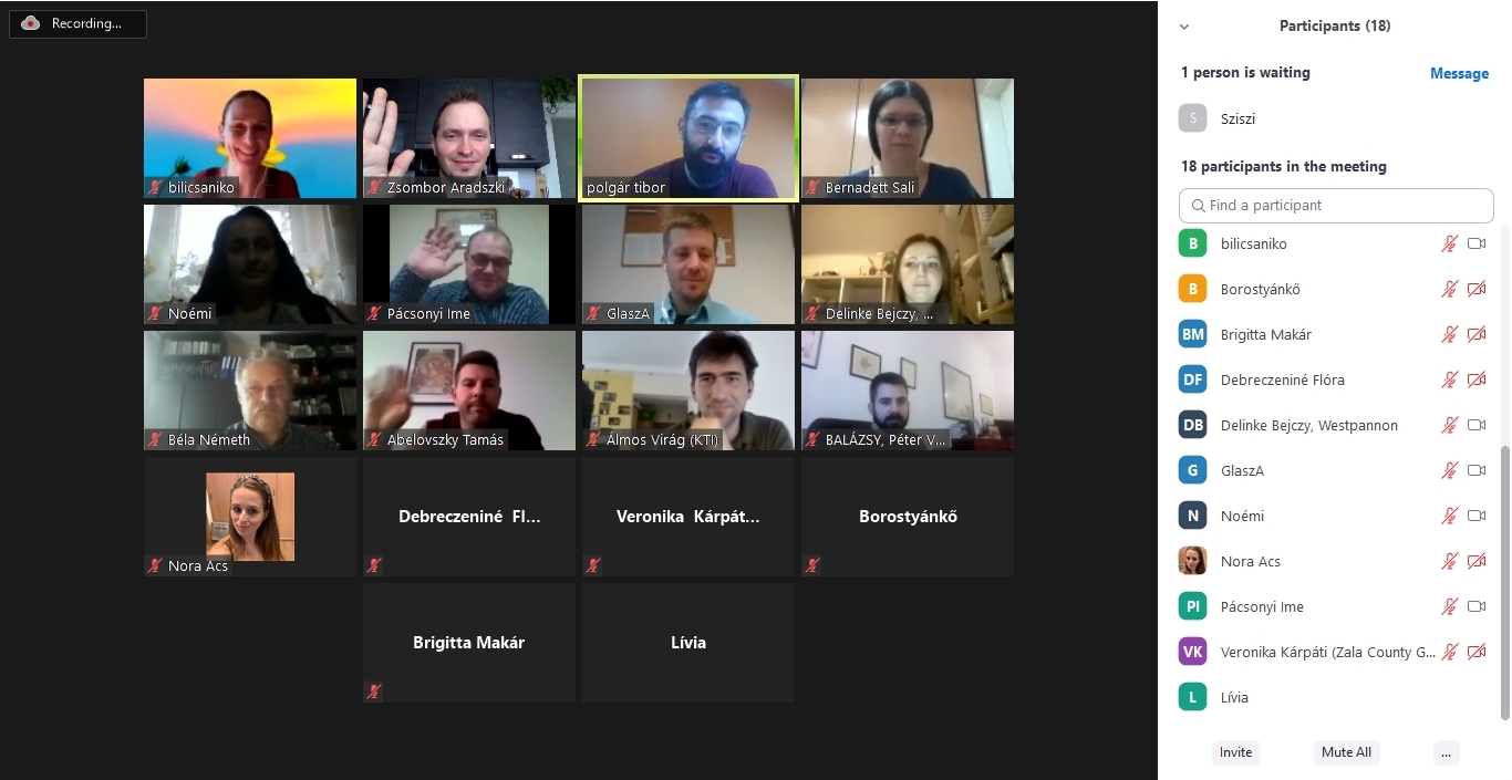 Screenshot of the second stakeholder group meeting